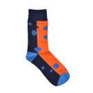 Orange/cobalt Bubble Socks