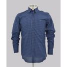 Blue Micro Check Reg Fit Shirt