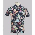 Kurt Geiger Navy Floral Slim Fit Pique