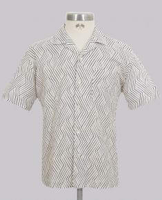 Kurt Geiger Cotton Linen Design Short Sleeve Shirt