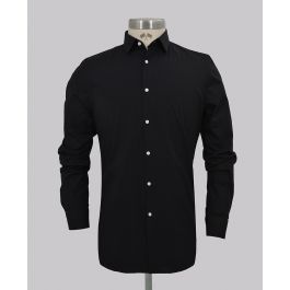 Core Black Contrast Slim Fit Shirt